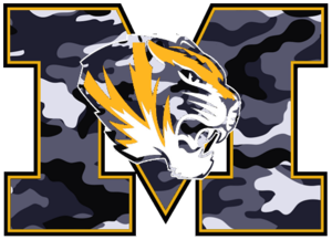 Missouri Tigers Logo White Camouflage Image